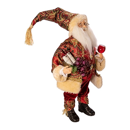 Kurt Adler 18-Inch Kringle Klaus Wine Christmas Santa Figurine