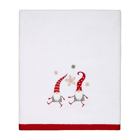 Avanti Gnome Walk Embellished Holiday Towel