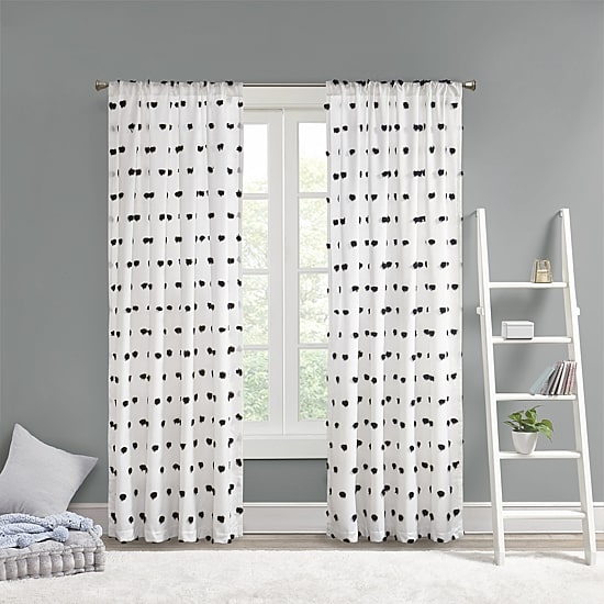 Intelligent Design Lauren Rod Pocket Embellished Sheer Single Curtain Panel