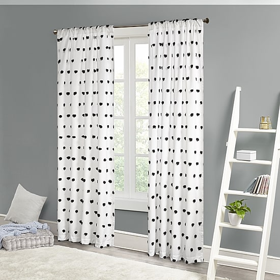 Intelligent Design Lauren Rod Pocket Embellished Sheer Single Curtain Panel