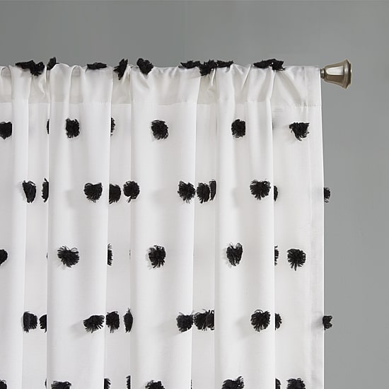 Intelligent Design Lauren Rod Pocket Embellished Sheer Single Curtain Panel