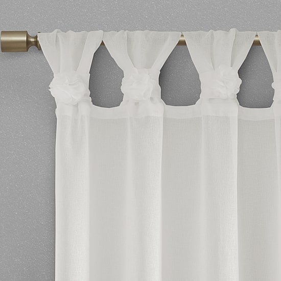 Madison Park Florah Tab Top Sheer Single Curtain Panel