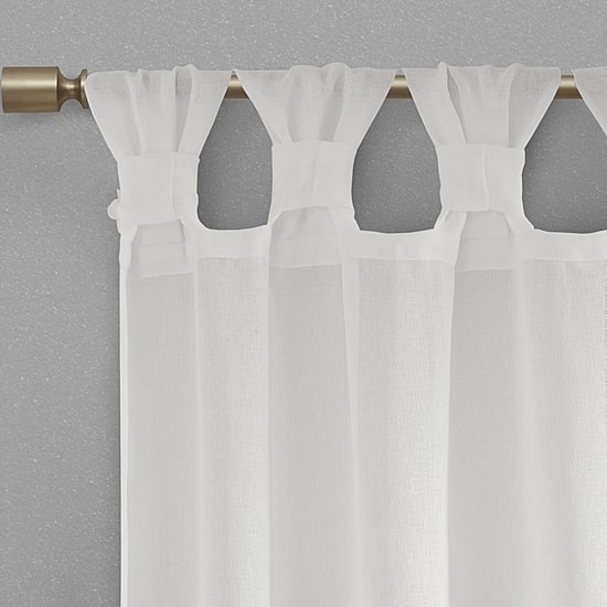 Madison Park Florah Tab Top Sheer Single Curtain Panel