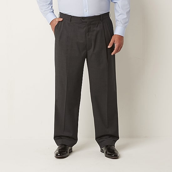 Stafford Coolmax All Season Ecomade Mens Classic Fit Pleated Front Suit Pant