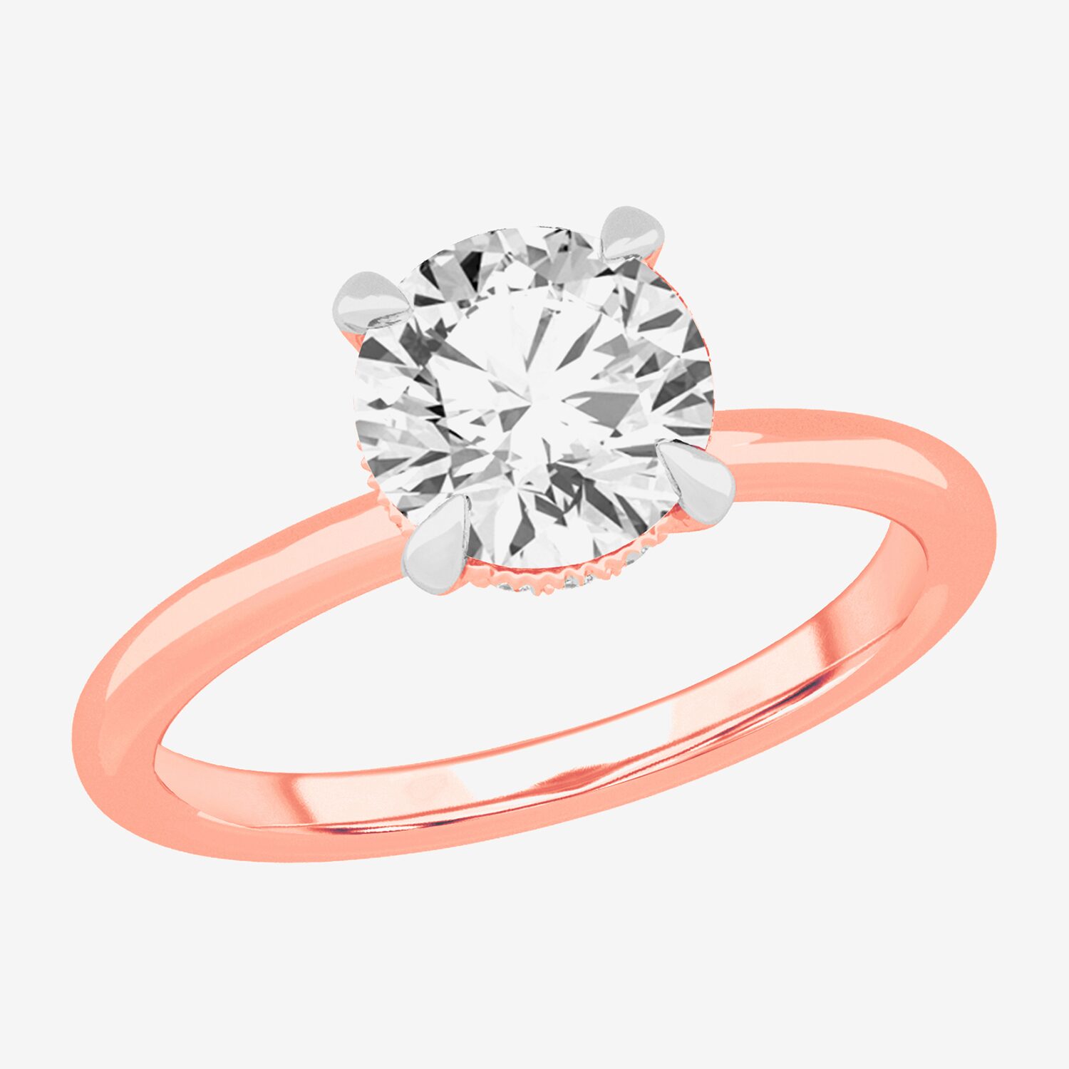 G-H / SI1-SI2) Womens 2 CT. T.W. Lab Grown White Diamond 14K Gold Round Solitaire Engagement Ring
