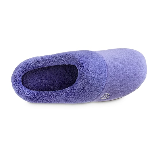 Isotoner® Mixed Microterry Hoodback Clog Slippers