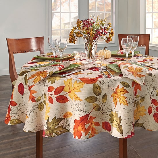 Threadmade Autumn Leaves 70x70 Tablecloth