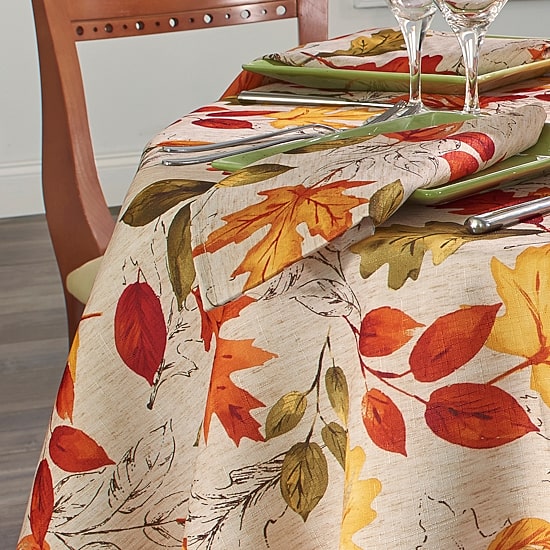 Threadmade Autumn Leaves 70x70 Tablecloth