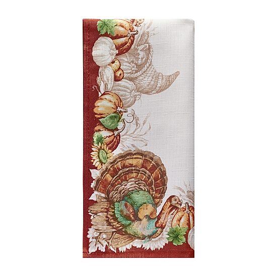 Threadmade Holiday Turkey Set 8-pc. Napkins
