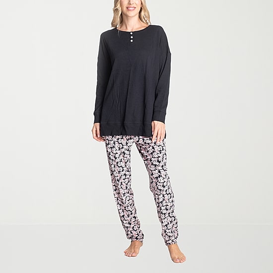Hanes Womens Long Sleeve 2-pc. Pajama Set