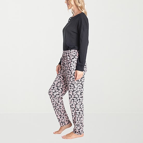 Hanes Womens Long Sleeve 2-pc. Pajama Set