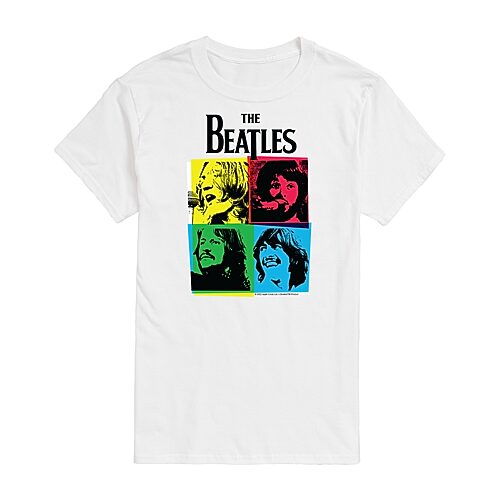 Hybrid Apparel The Beatles Group Colorful Short Sleeve Tee - White