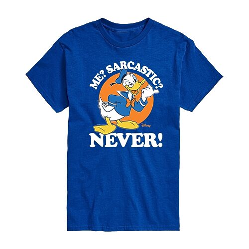 Mens Short Sleeve Donald Duck Graphic T-Shirt, X-large, Blue