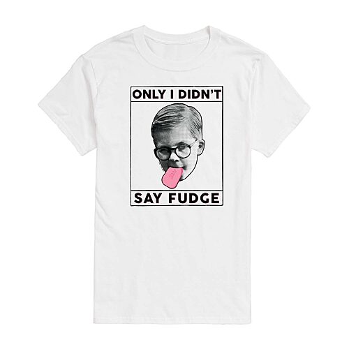Mens Short Sleeve A Christmas Story Graphic T-Shirt, Large, White