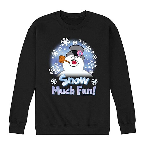 Mens Long Sleeve Frosty the Snowman Sweatshirt, Large, Black