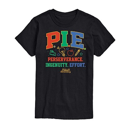 Mens Short Sleeve Abbott Elementary Graphic T-Shirt, X-large, Black