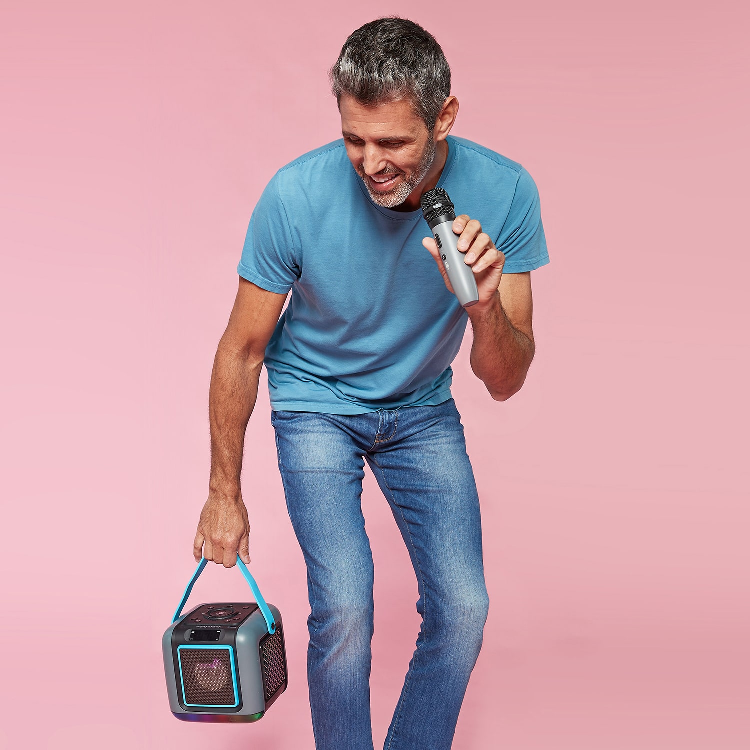 Singing Machine Cube Mini 2-pc. Karaoke Machine Sml668g