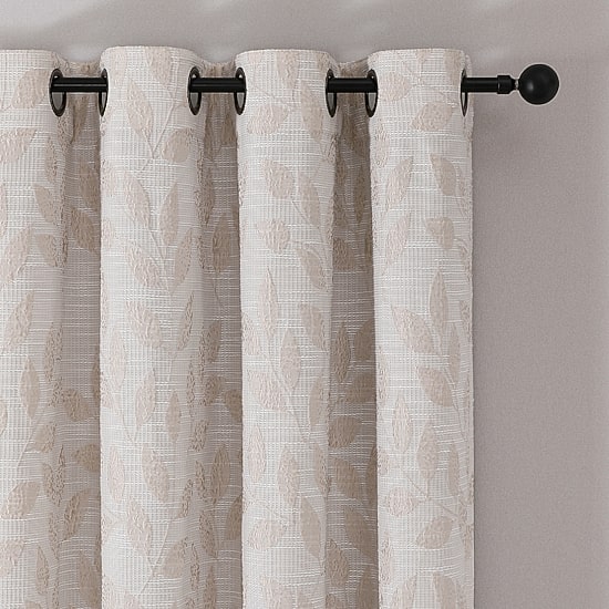 Max Blackout Leaf Reversible Grommet Top Energy Saving 100% Blackout Single Curtain Panel