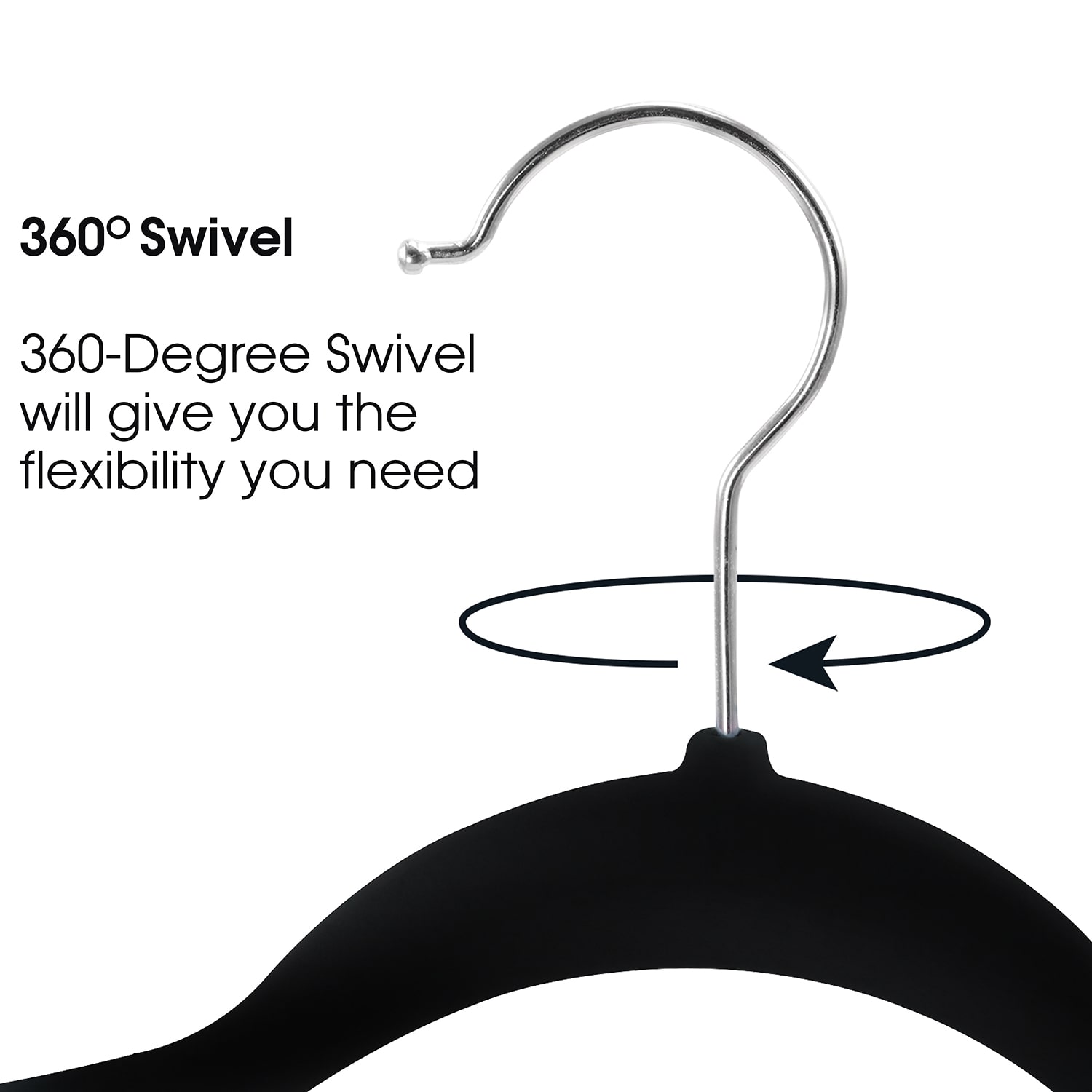 Elama Velvet Slim Profile Heavy Duty Felt 100-pc. Plastic Hangers