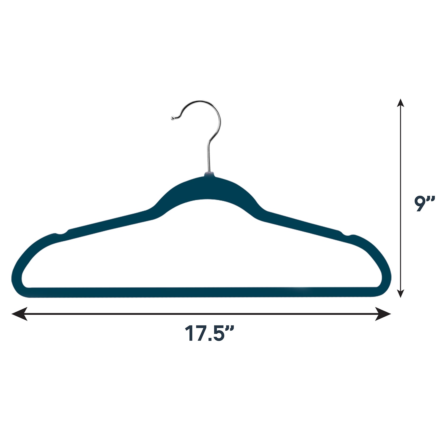 Elama Velvet Slim Profile Heavy Duty Felt 30-pc. Plastic Hangers