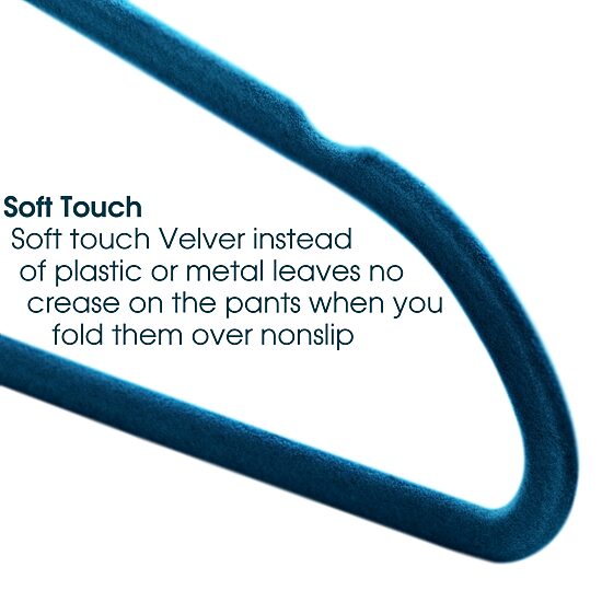 Elama Velvet Slim Profile Heavy Duty Felt 30-pc. Plastic Hangers