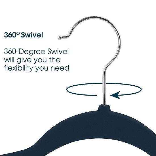 Elama Velvet Slim Profile Heavy Duty Felt 30-pc. Plastic Hangers