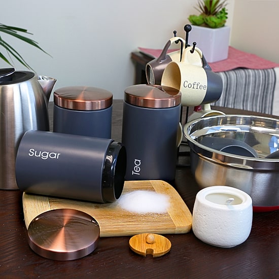 MegaChef Essential Kitchen Storage 3-pc. Canister