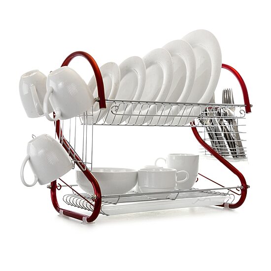 MegaChef 16" Two Shelf Dish Rack