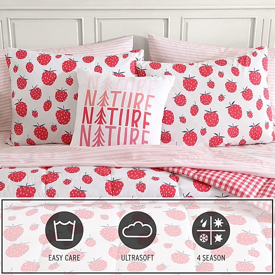 Eddie Bauer Strawberry Field Floral Easy Care Comforter Set