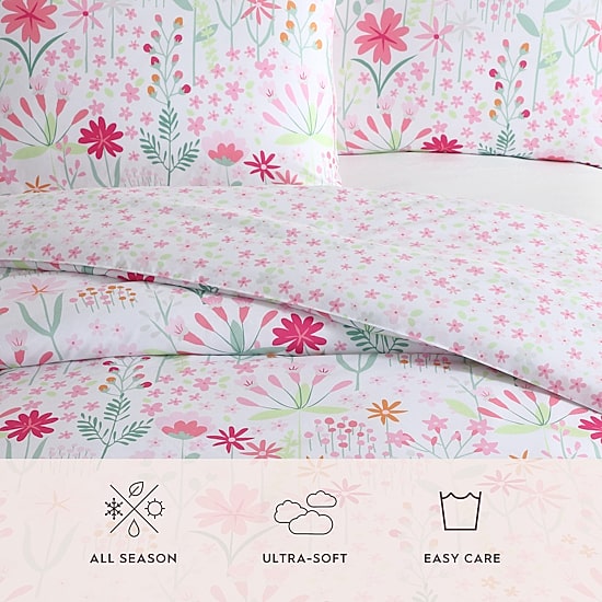 Laura Ashley Sunshine Flowers Floral Easy Care Comforter Set
