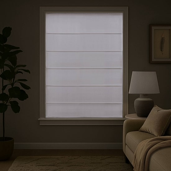 Madison Park Galen Matte Cordless Room Darkening Roman Shade