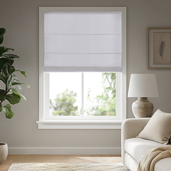 Madison Park Galen Matte Cordless Room Darkening Roman Shade