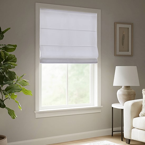 Madison Park Galen Matte Cordless Room Darkening Roman Shade