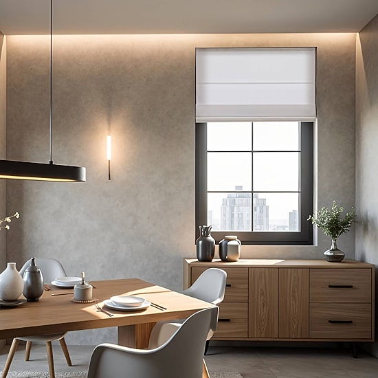 Madison Park Galen Matte Cordless Room Darkening Roman Shade