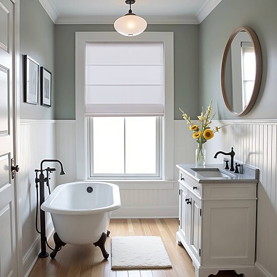 Madison Park Galen Matte Cordless Room Darkening Roman Shade