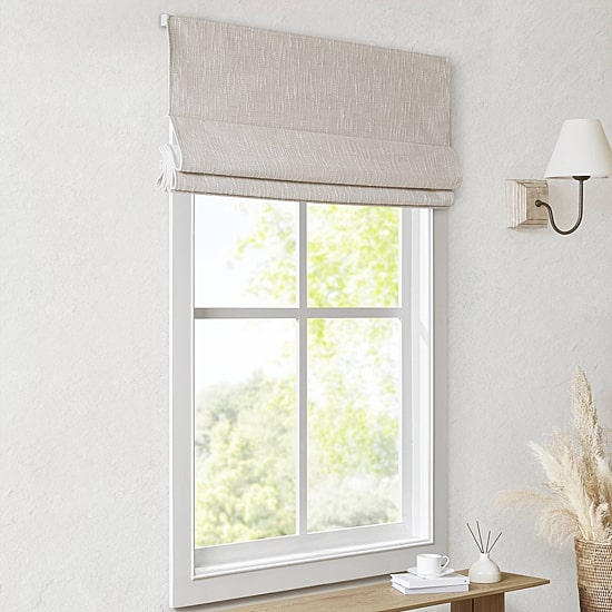Madison Park Quincy Cordless 100% Blackout Roman Shade