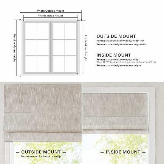 Madison Park Quincy Cordless 100% Blackout Roman Shade