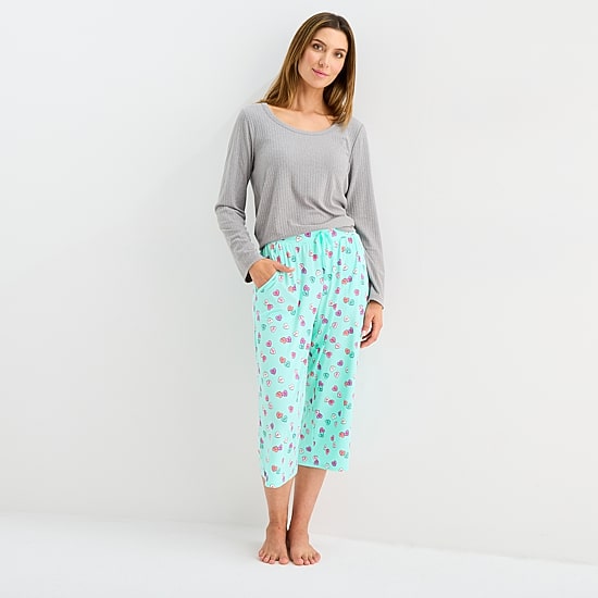Sleep Chic Womens Pajama Capri Pant