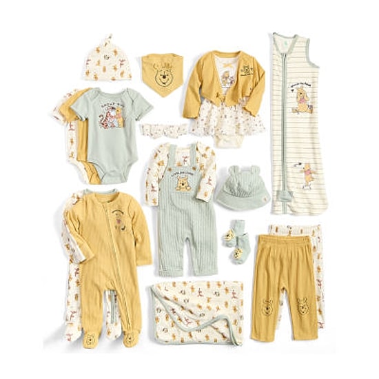 Baby Girls 3-pc. Crew Neck Short Sleeve Winnie The Pooh Bodysuit Set