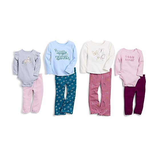 Okie Dokie Toddler & Little Girls Round Neck Long Sleeve Regular Fit Graphic T-Shirt