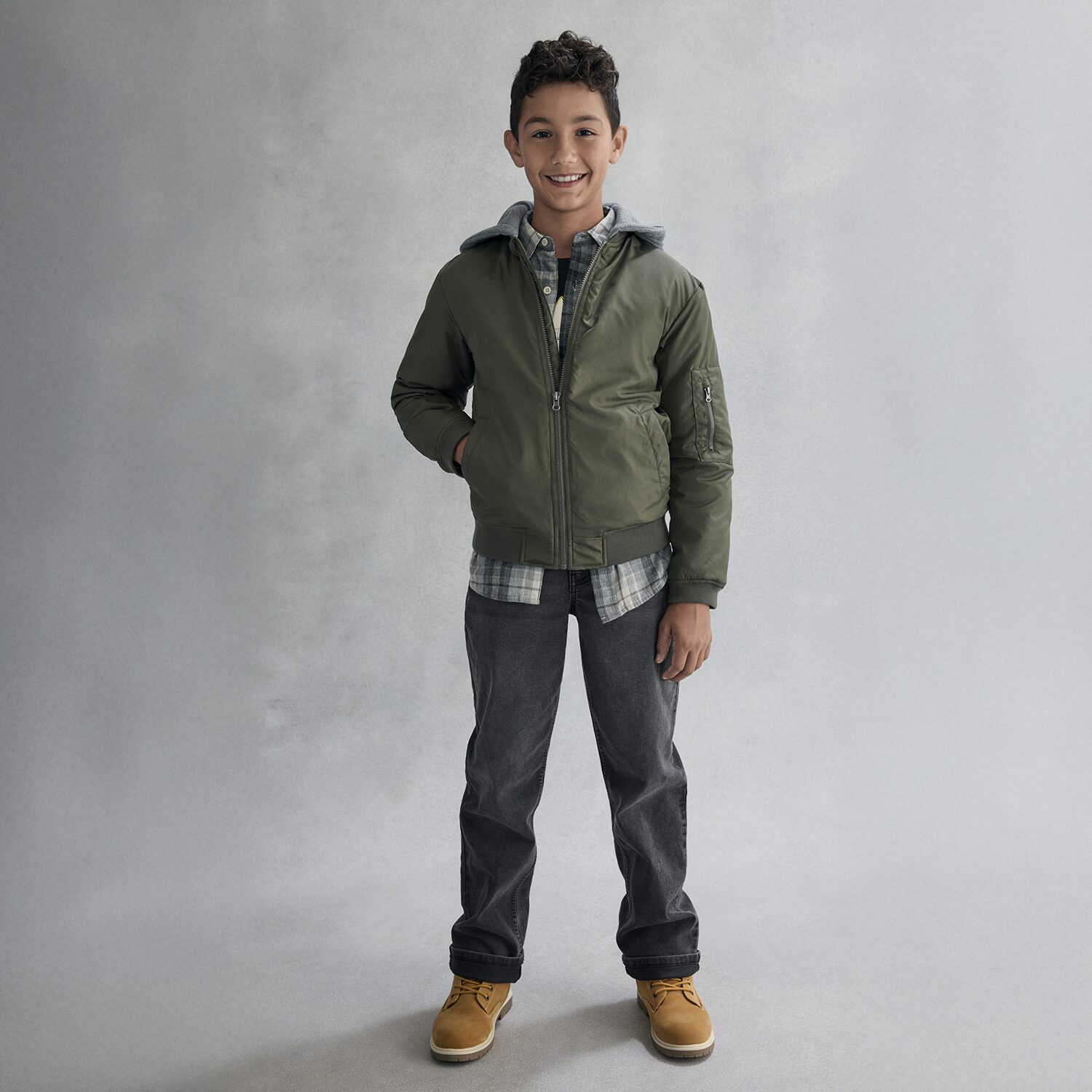 Thereabouts Little & Big Kid Boys Hooded Water Resistant Midweight Puffer Jacket
