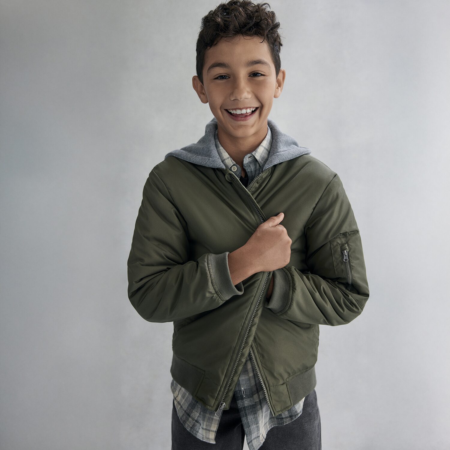 Thereabouts Little & Big Kid Boys Hooded Water Resistant Midweight Puffer Jacket