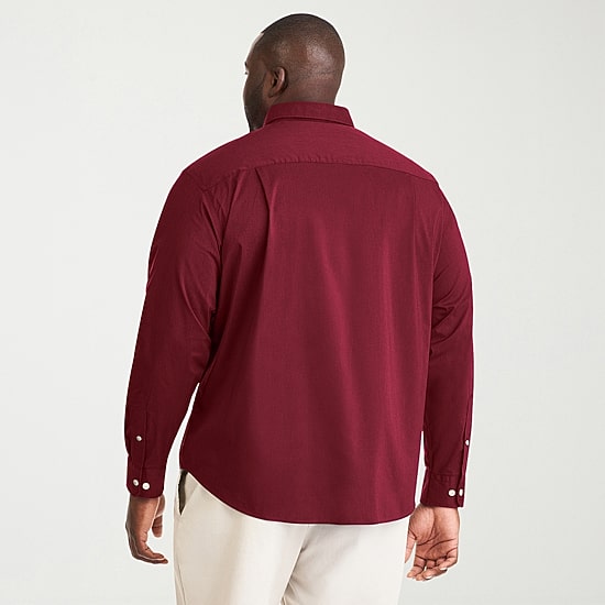 Van Heusen Cronbie Mens Long Sleeve Regular Fit Stretch Fabric Big and Tall Button-Down Shirt