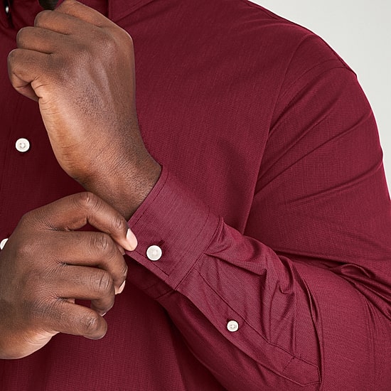Van Heusen Cronbie Mens Long Sleeve Regular Fit Stretch Fabric Big and Tall Button-Down Shirt
