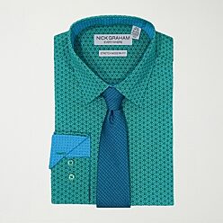 nick graham men's dress shirt with neck tie Nick Graham Men's Dress Shirt with Neck Tie