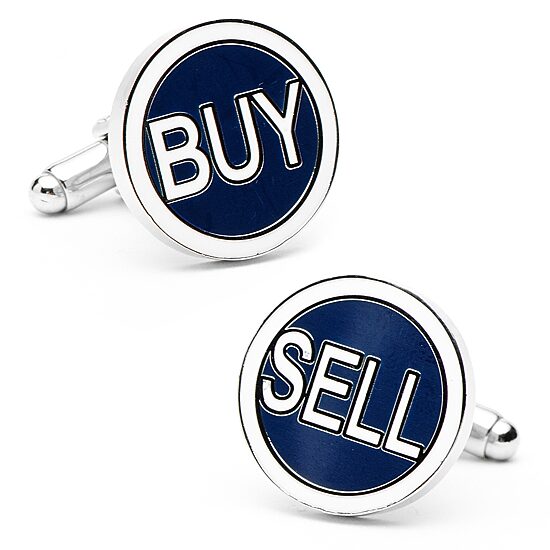 Buy Sell Stock Trader Cufflinks