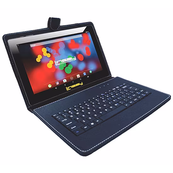 10.1" 1280x800 IPS 2GB RAM 32GB Storage Android 12 Tablet with Golden Leather Keyboard "