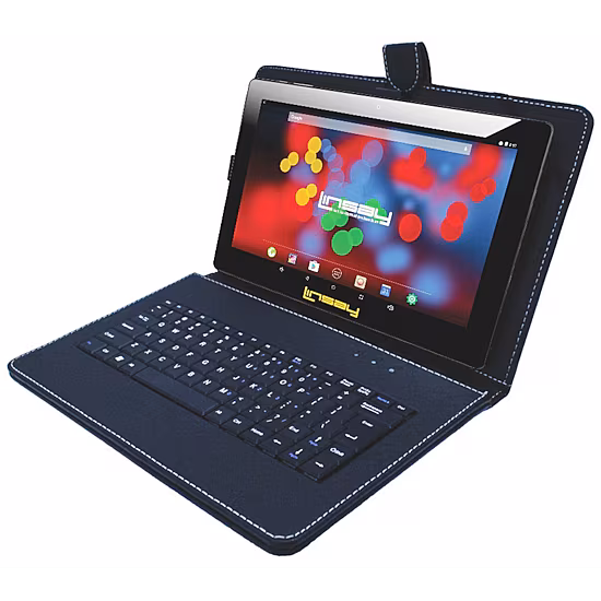 10.1" 1280x800 IPS 2GB RAM 32GB Storage Android 12 Tablet with Golden Leather Keyboard "