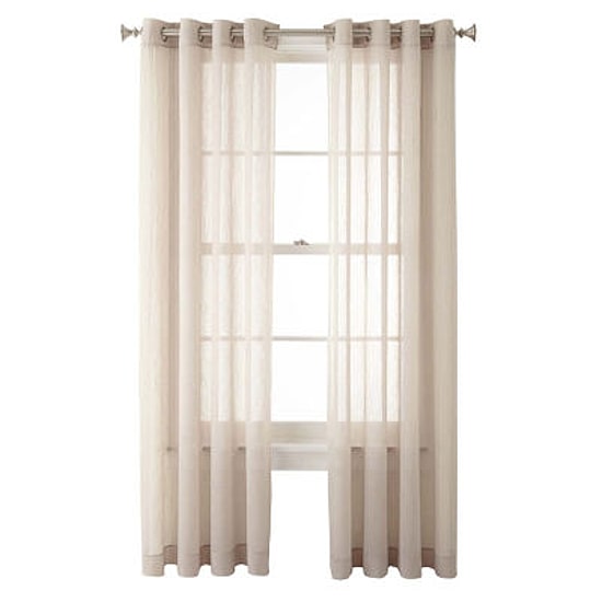 Home Expressions Crushed Voile Grommet Top Sheer Single Curtain Panel