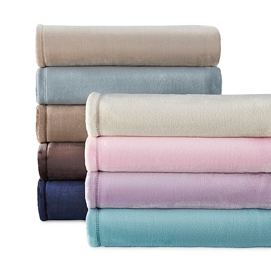 JCPenney Home™ Velvet Plush Solid Throw